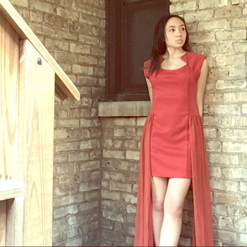 Rust Cocktail Dress